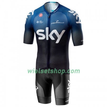 Fietskleding (Fietsshirt + Korte Koersbroek) 2019 Team Sky N001 Fietskleding (Fietsshirt + Korte Koersbroek) 2019 Team Sky N001